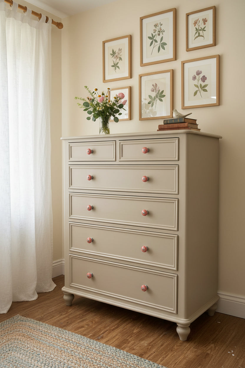 Pine 2 over 4 Chest of Drawers