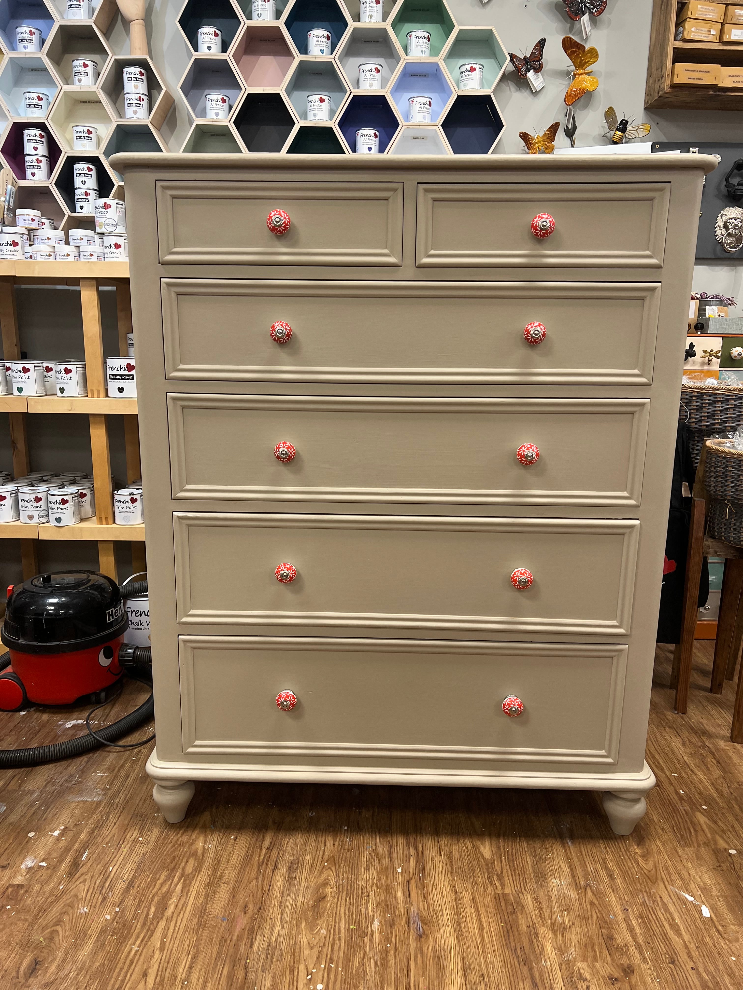 Pine 2 over 4 Chest of Drawers