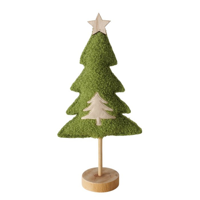 Fabric Christmas Tree Standing Decoration 31.5cm