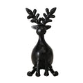 Sitting Reindeer Figurine - Tarnow Black