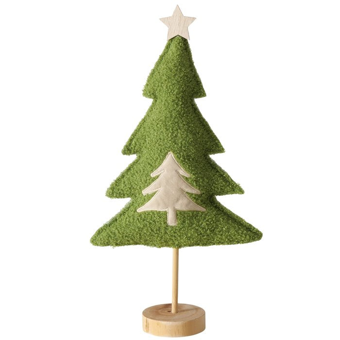 Fabric Christmas Tree Standing Decoration 40cm
