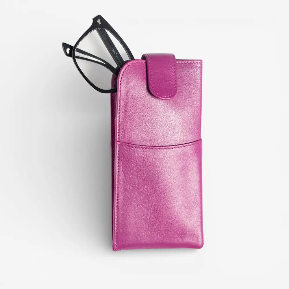 Soft Leather Glasses Case - Eden