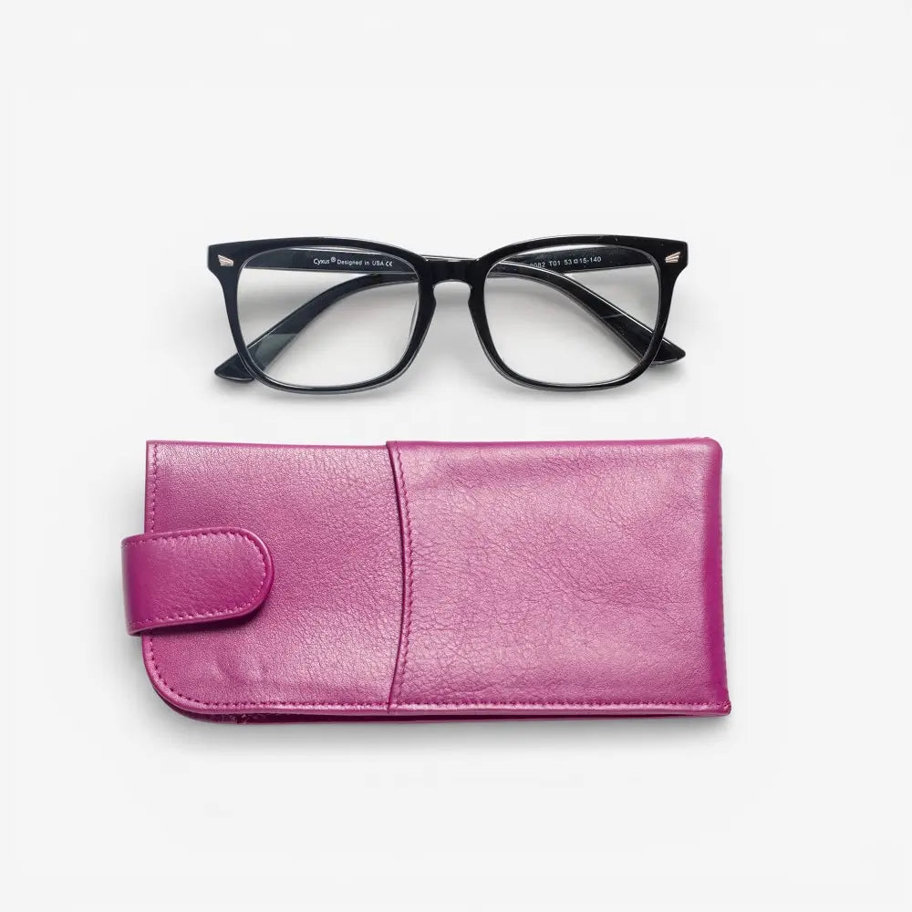Soft Leather Glasses Case - Eden