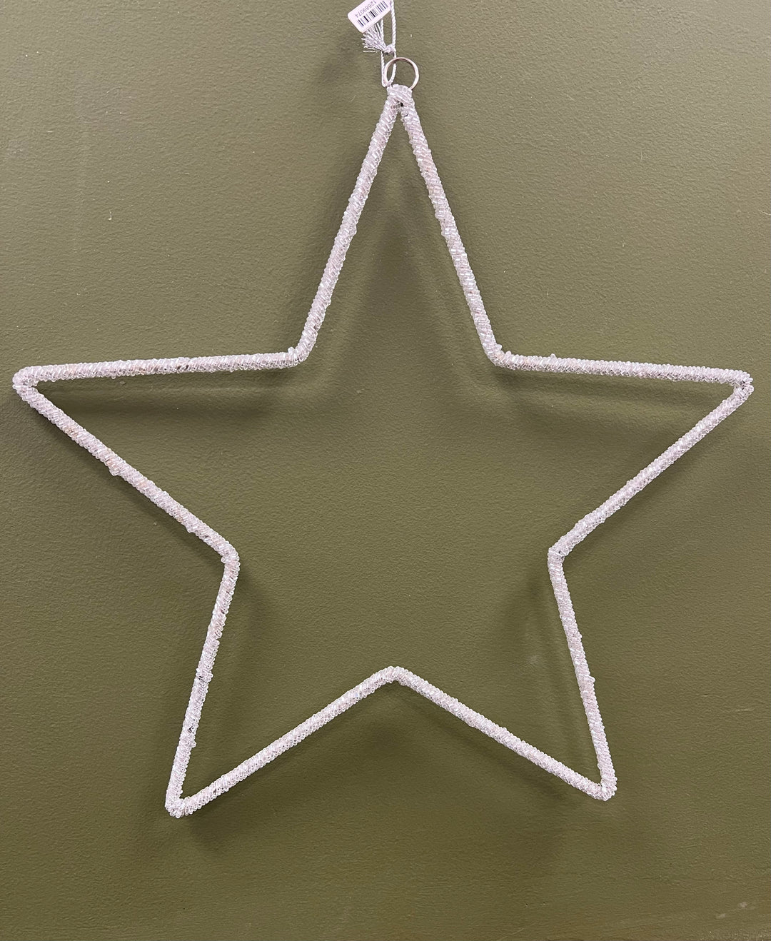 Clear Beaded Star Hanging Decoration