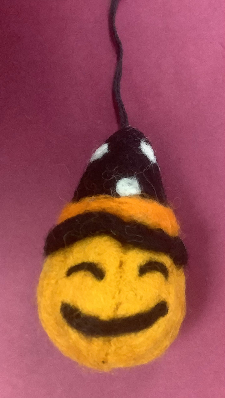 Pumpkin Bauble Felt Hanging Decoration