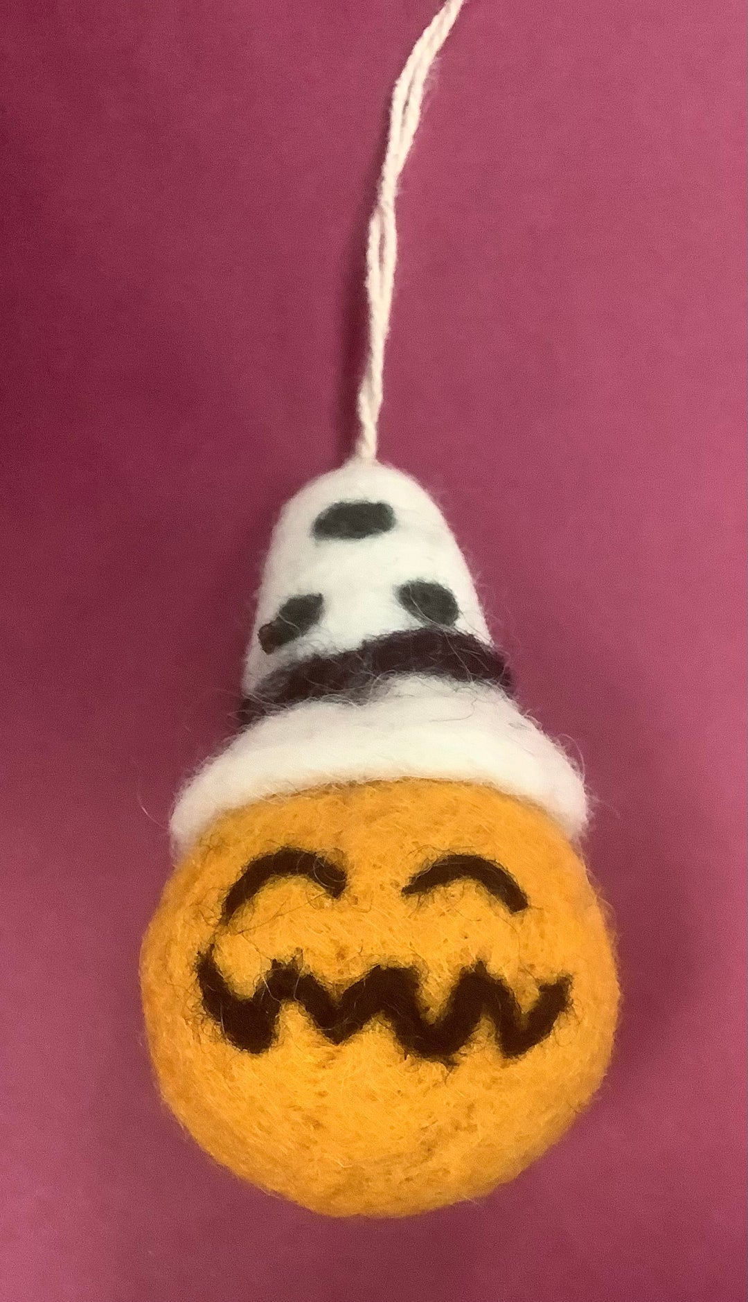 Pumpkin Bauble Felt Hanging Decoration