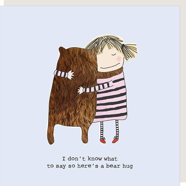 Bear Hug Sympathy Card