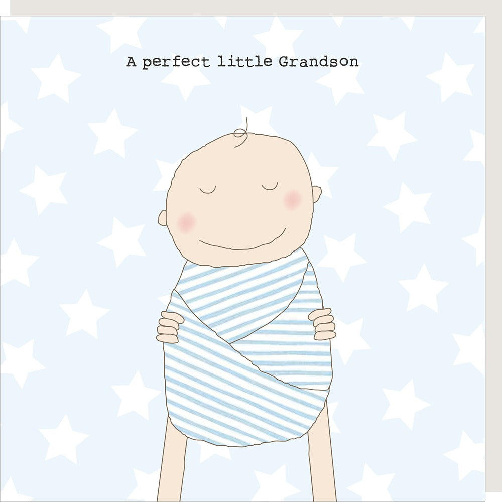 Perfect Grandson New Baby Card