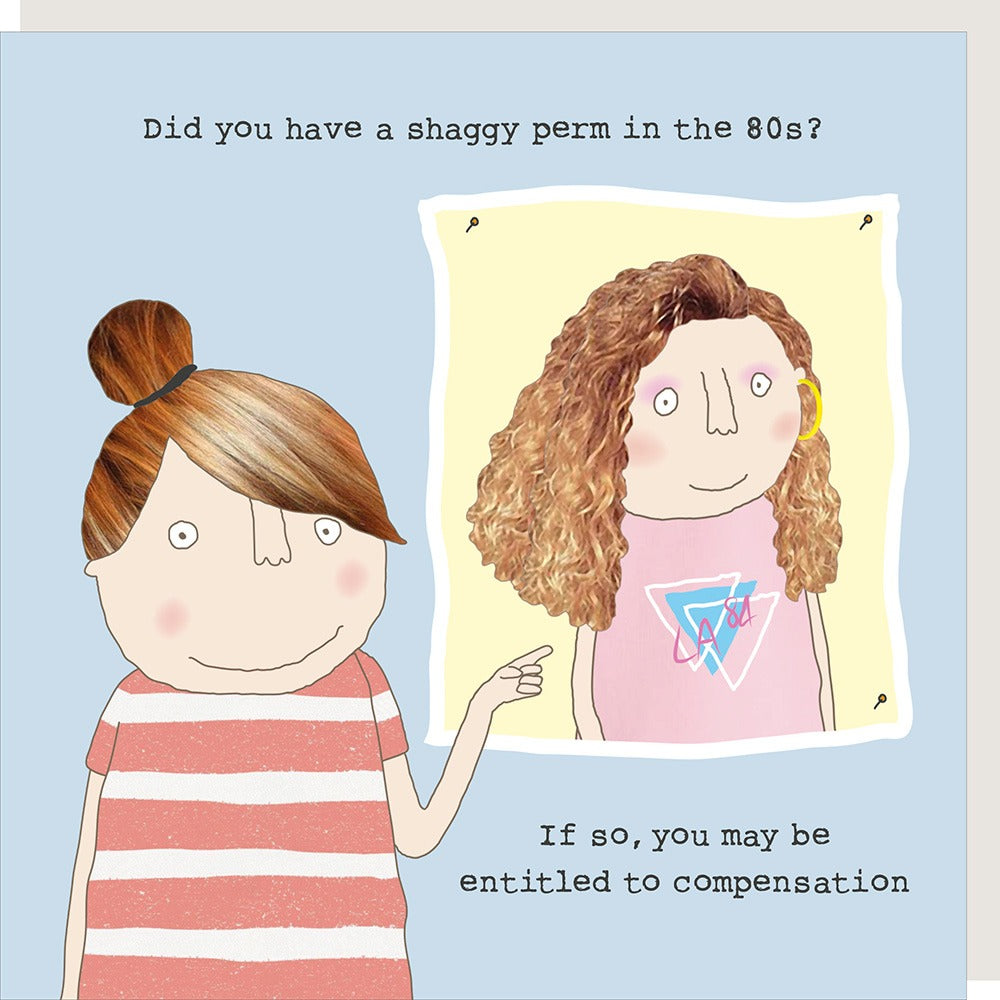 Shaggy Perm Greetings Card