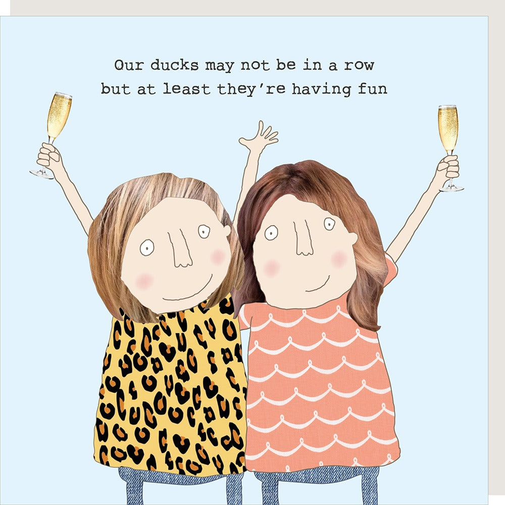 Ducks In A Row Greetings Card