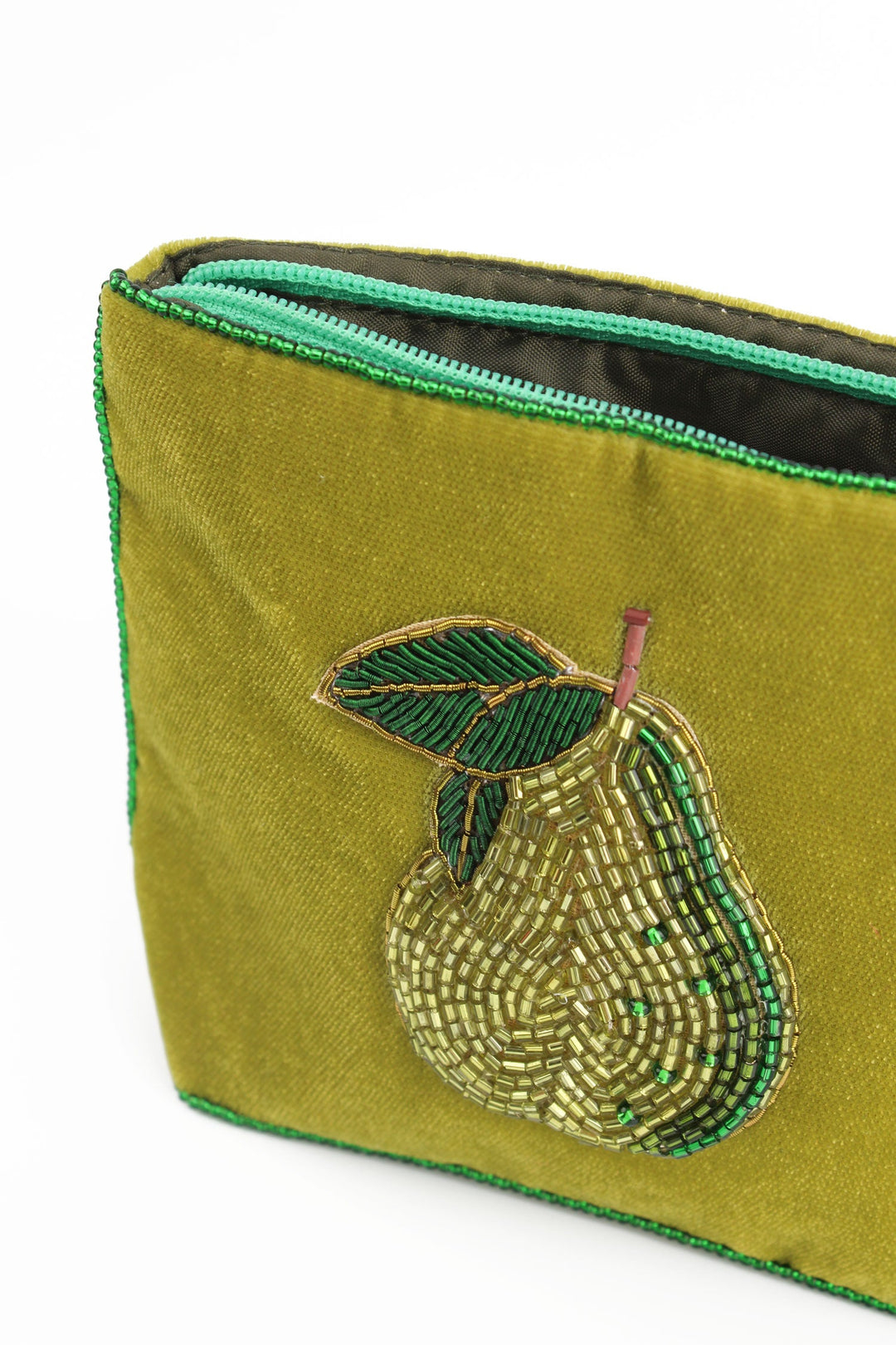 Green Pear Beaded Purse