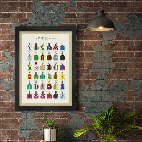 Grand National Memorable Winners - Horse Racing Poster Print