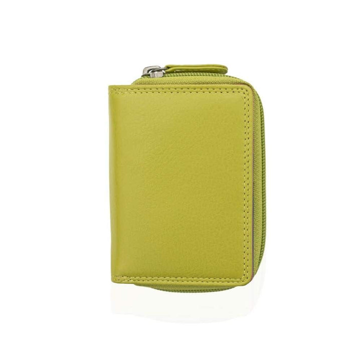 London RFID Small Multi Colour Purse / Green-Multi