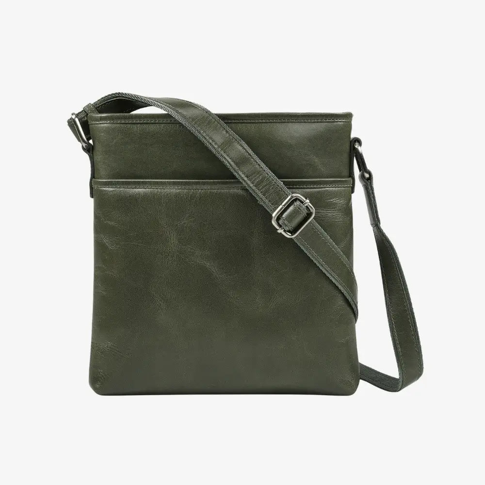 Velura Large Real Leather Crossbody Bag