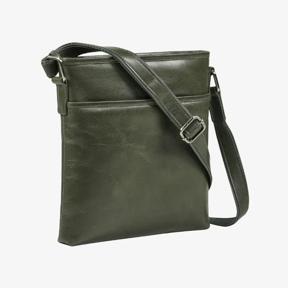 Velura Large Real Leather Crossbody Bag