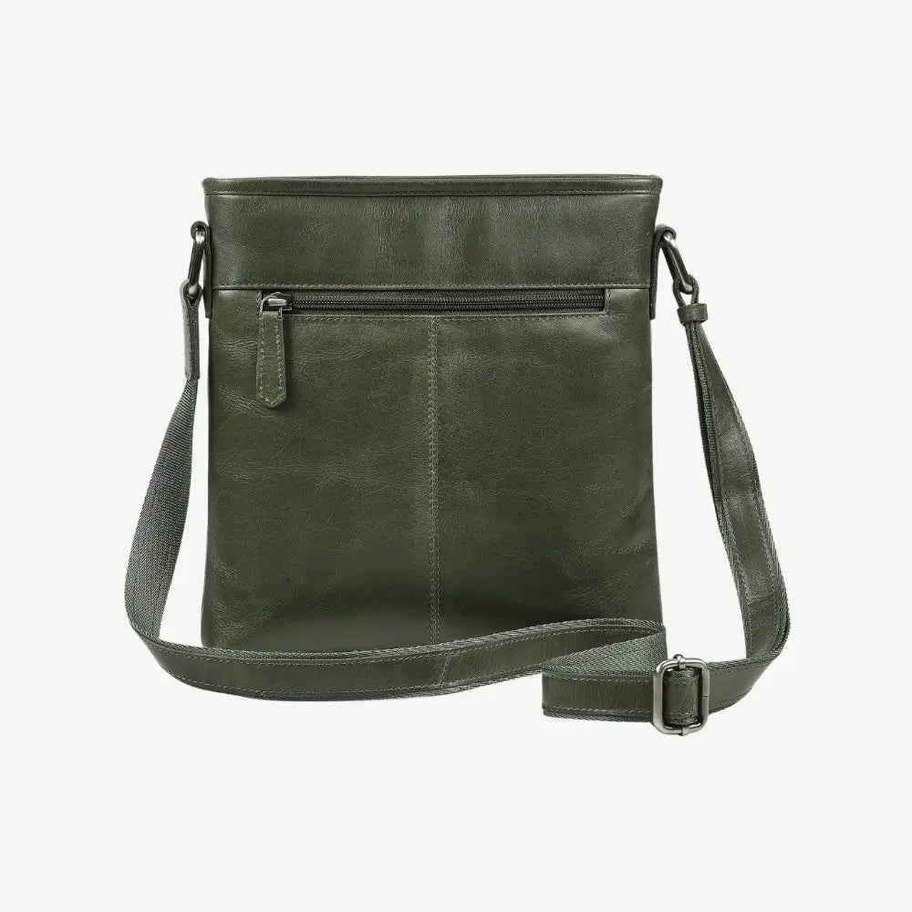 Velura Large Real Leather Crossbody Bag