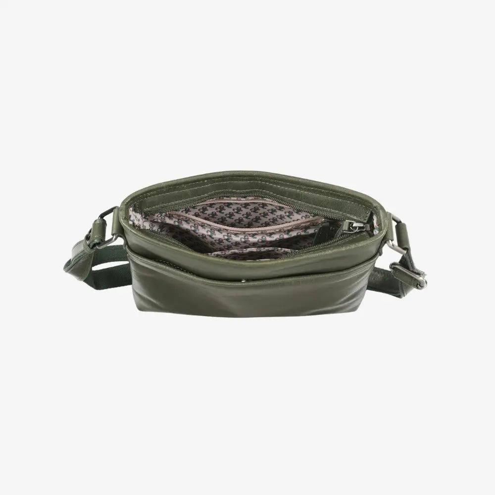 Velura Large Real Leather Crossbody Bag