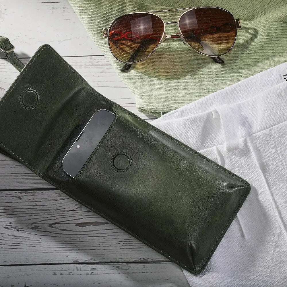 Velura Real Leather Cross Body Phone Bag