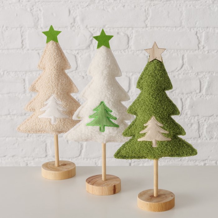 Fabric Christmas Tree Standing Decoration 31.5cm