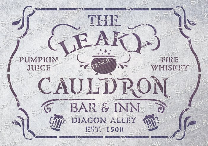 Leaky Cauldron Stencil