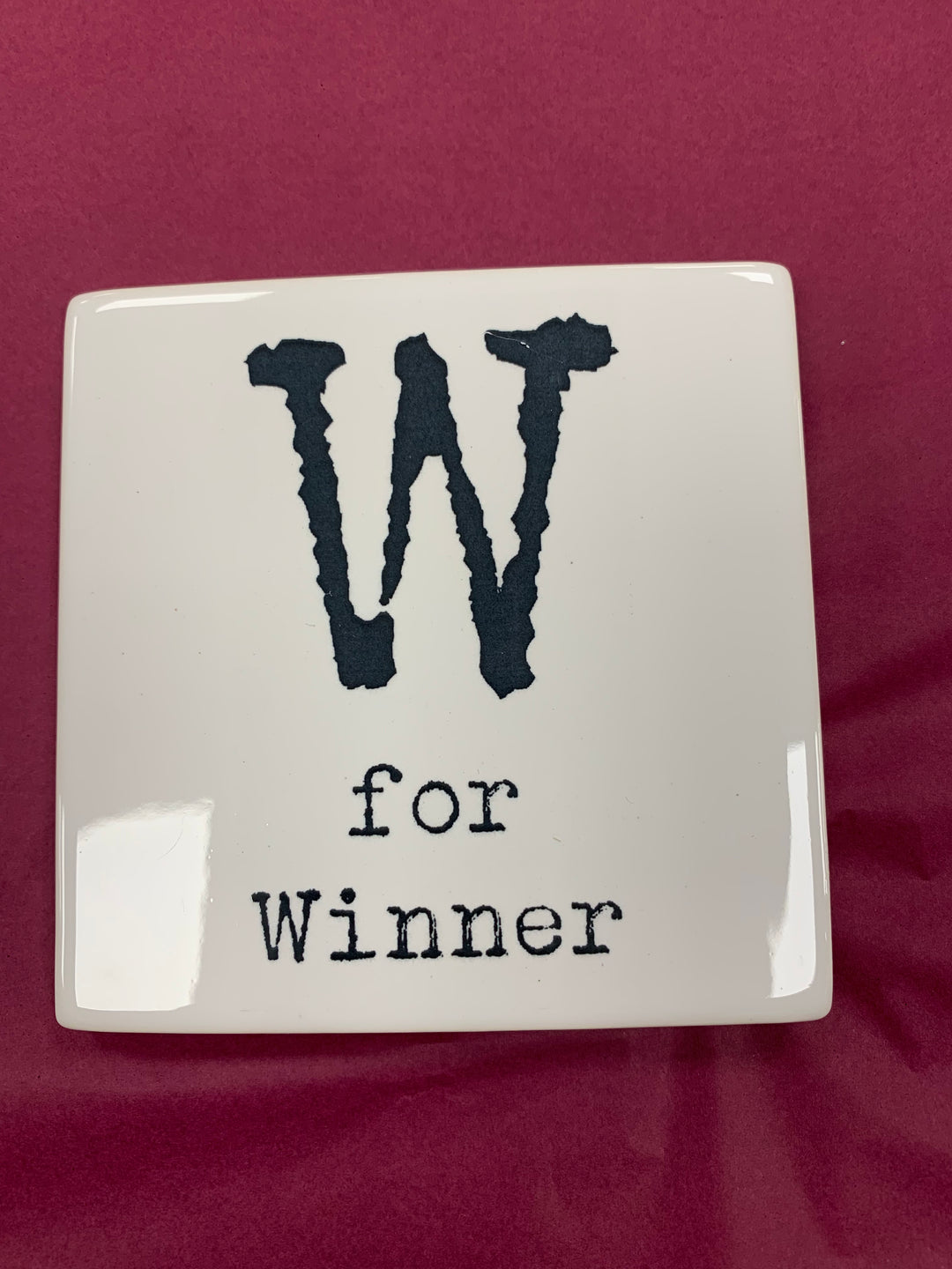 Letter Ceramic Coasters - W For...