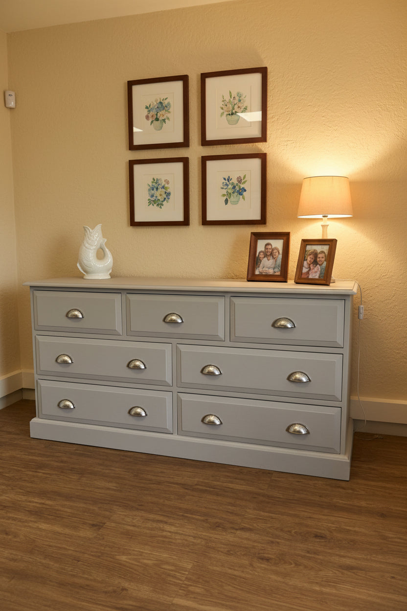 Low Pine Chest of Drawers