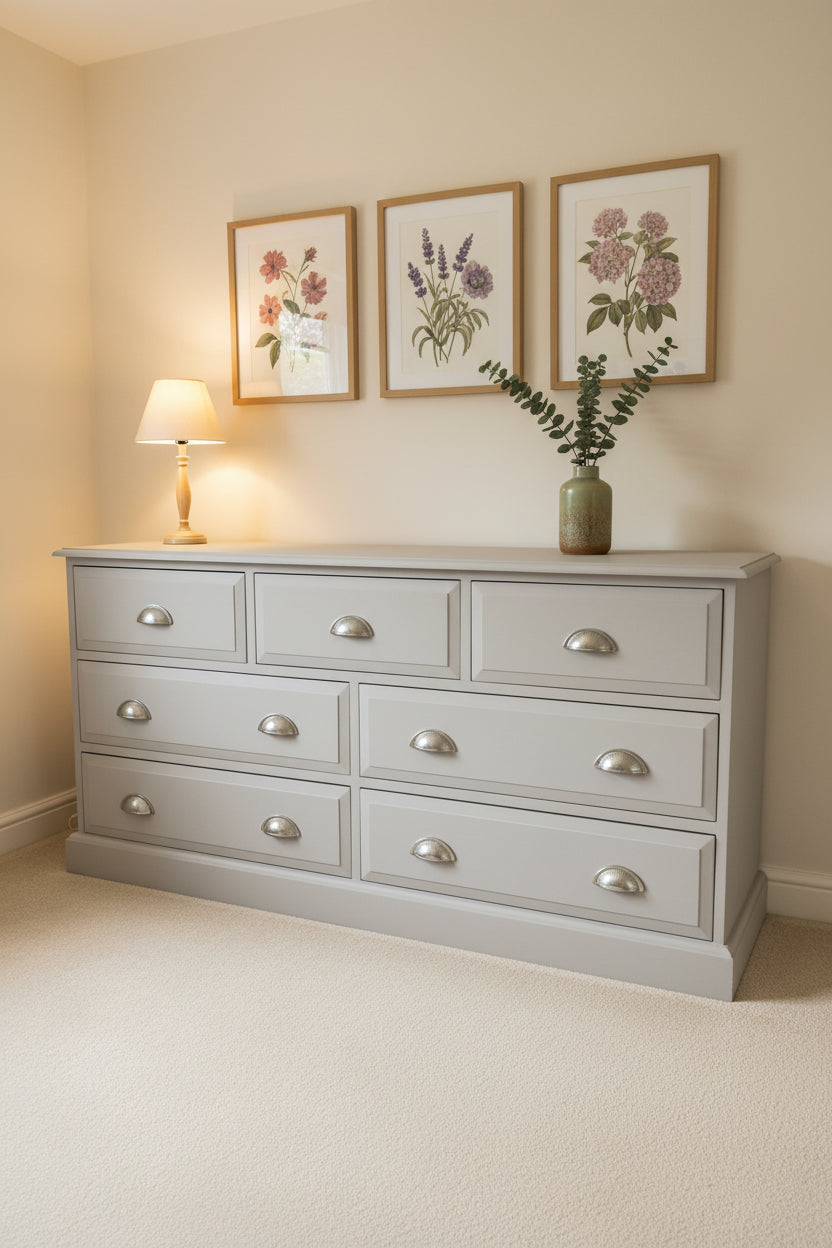Low Pine Chest of Drawers