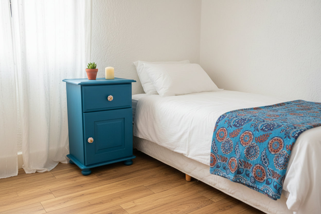 Pine Bedside/Lamp Table Cupboard