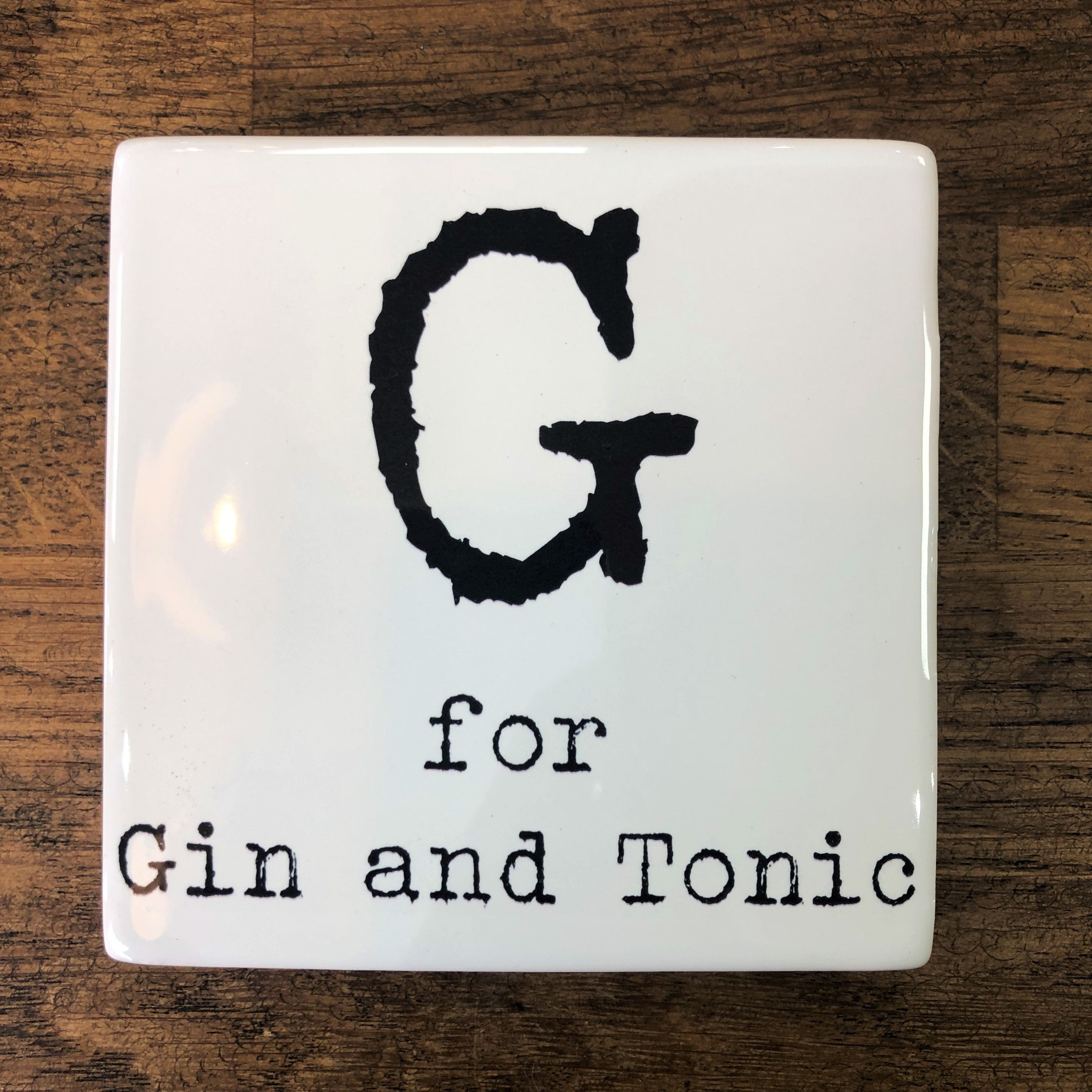 Letter Ceramic Coasters - G For...