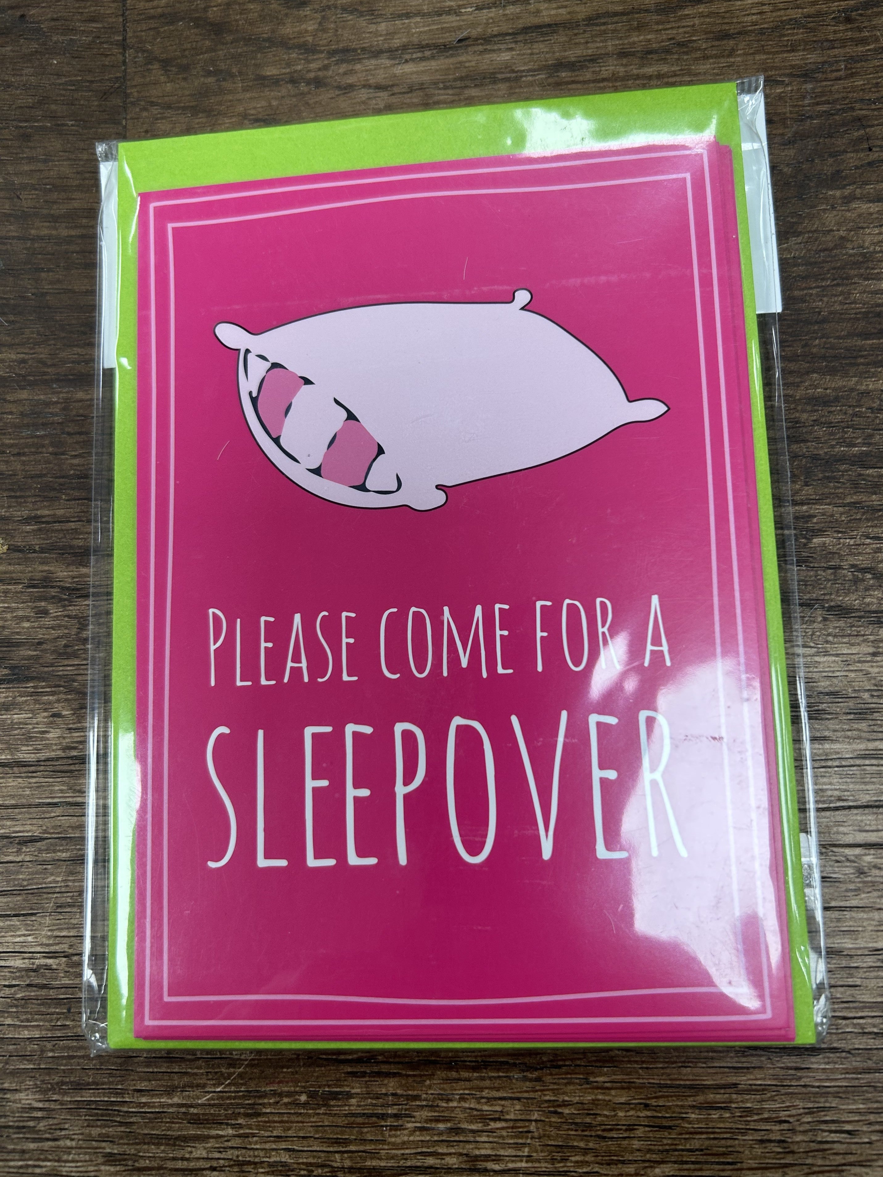 Sleepover Invite Postcards - Pink