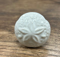 White Embossed Flower Knob