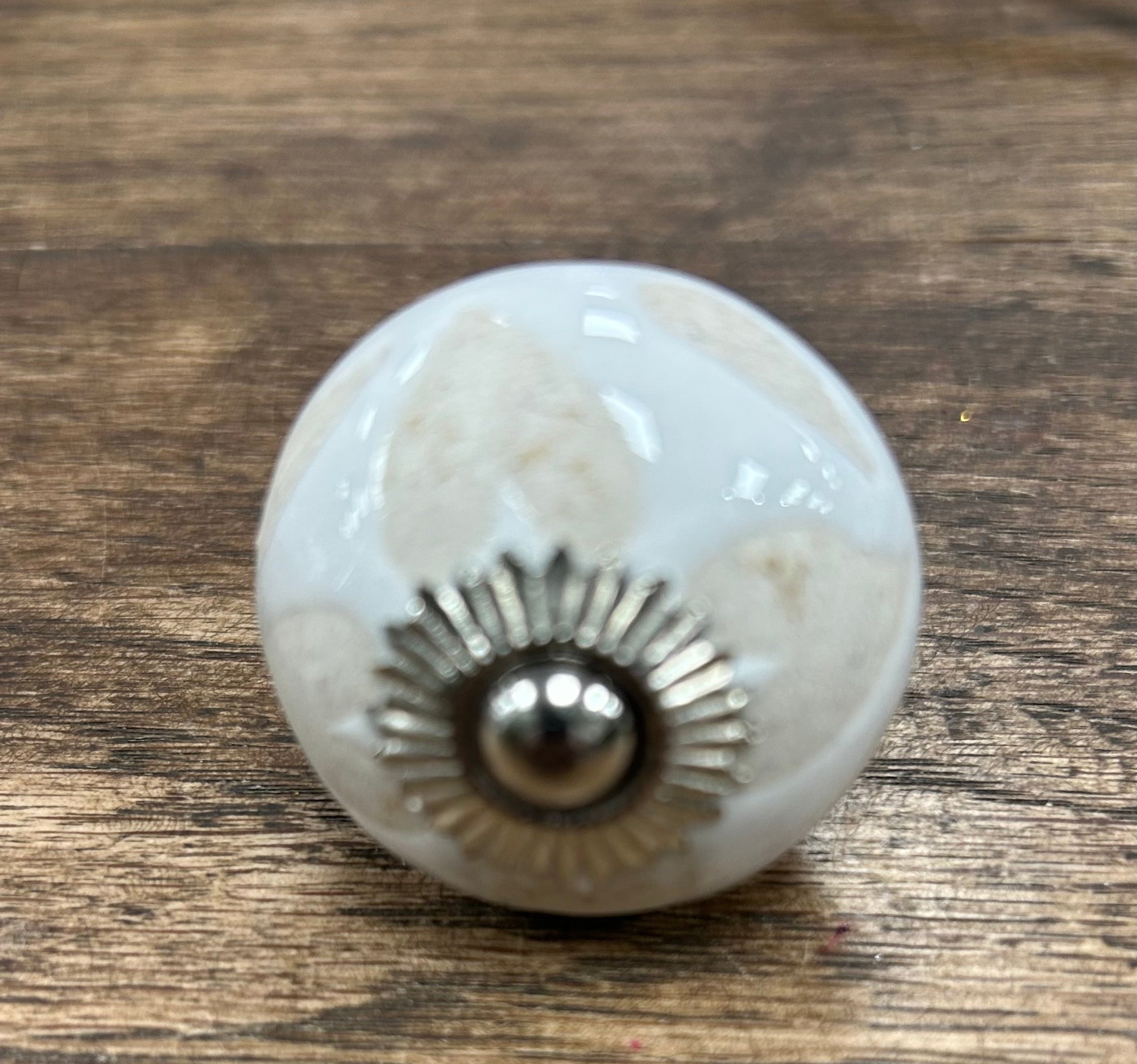 Beige with Flower Knob