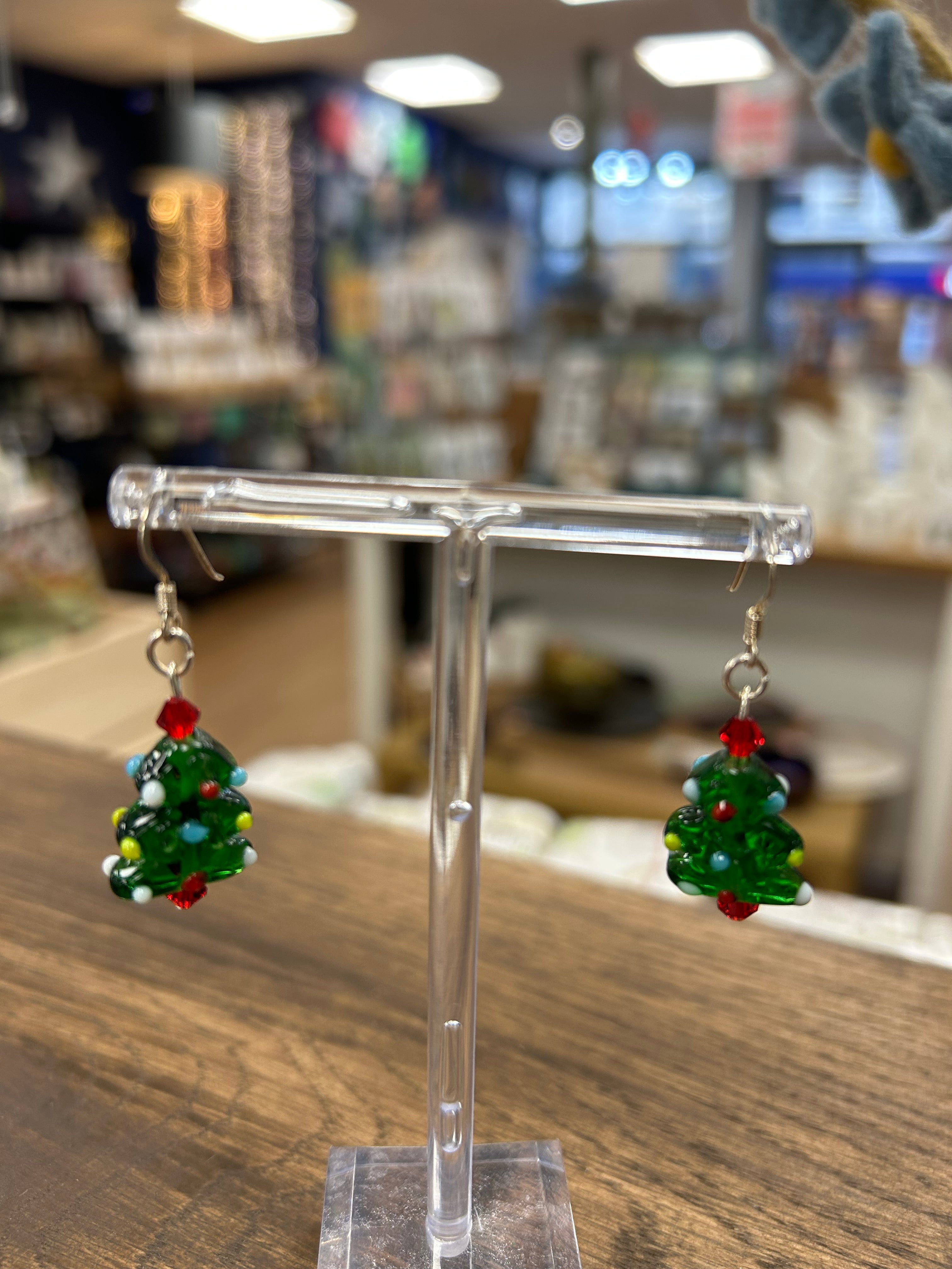 Christmas Tree Earrings (Green)