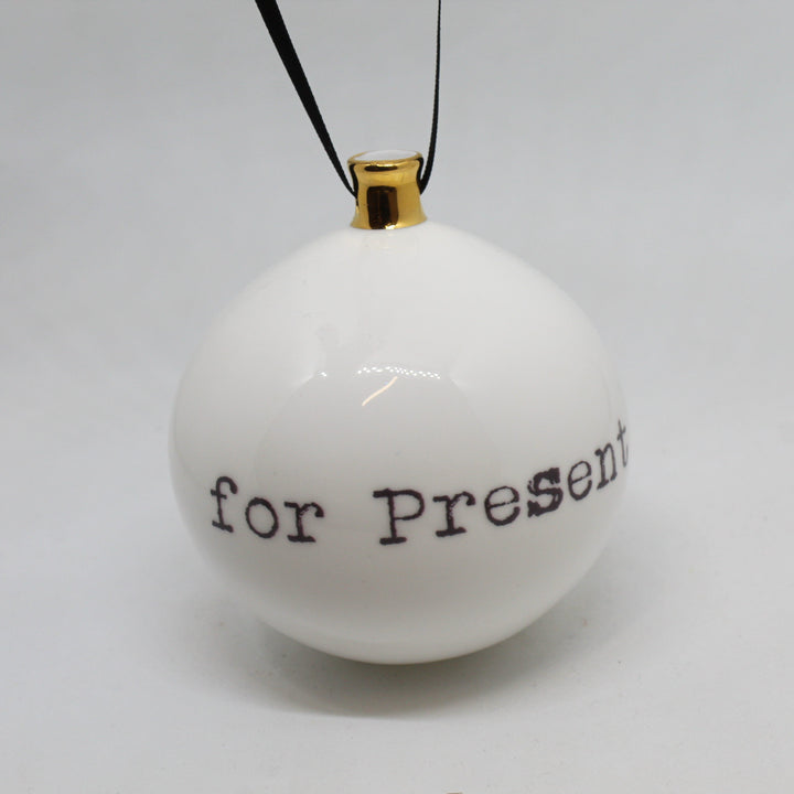 P for Present Bauble