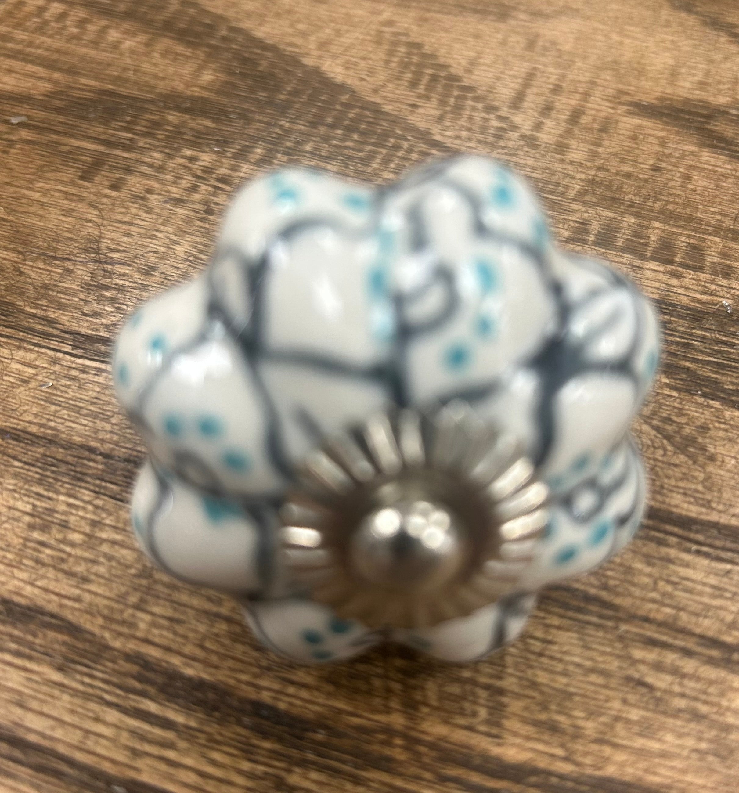 White and Blue Flower Pattern