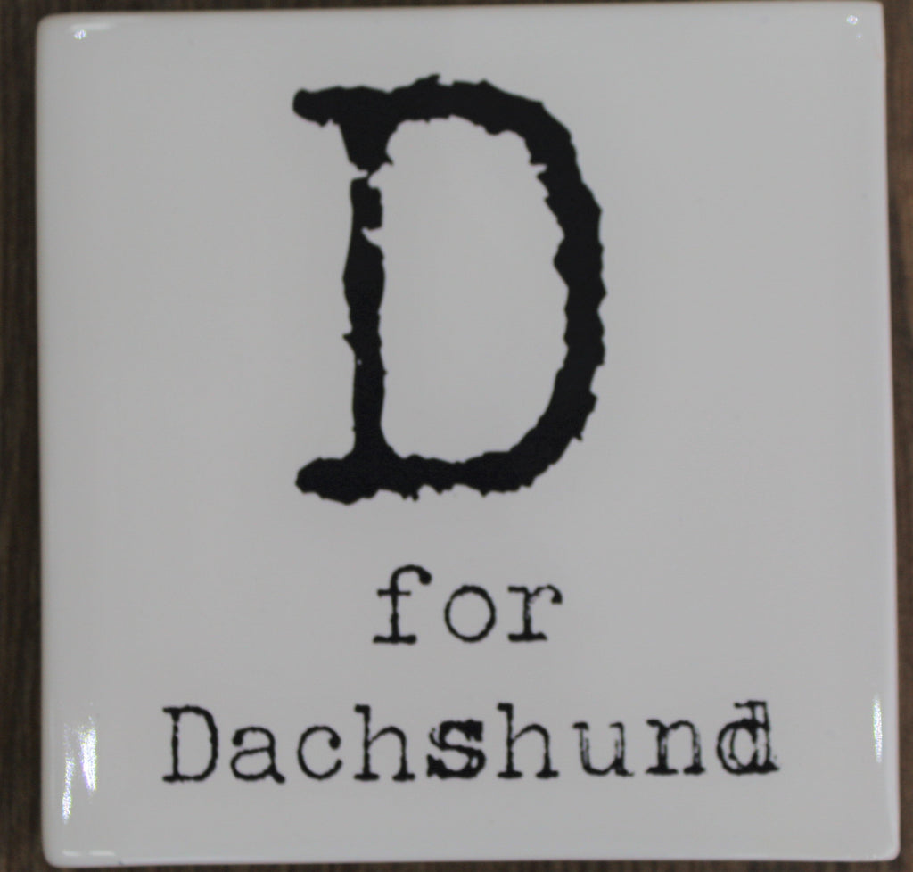 Letter Ceramic Coasters - D For...