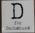 Letter Ceramic Coasters - D For...