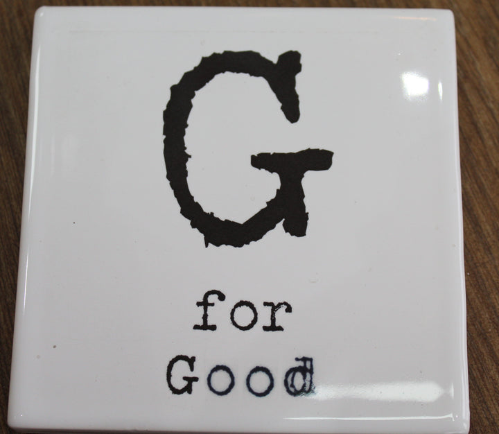 Letter Ceramic Coasters - G For...