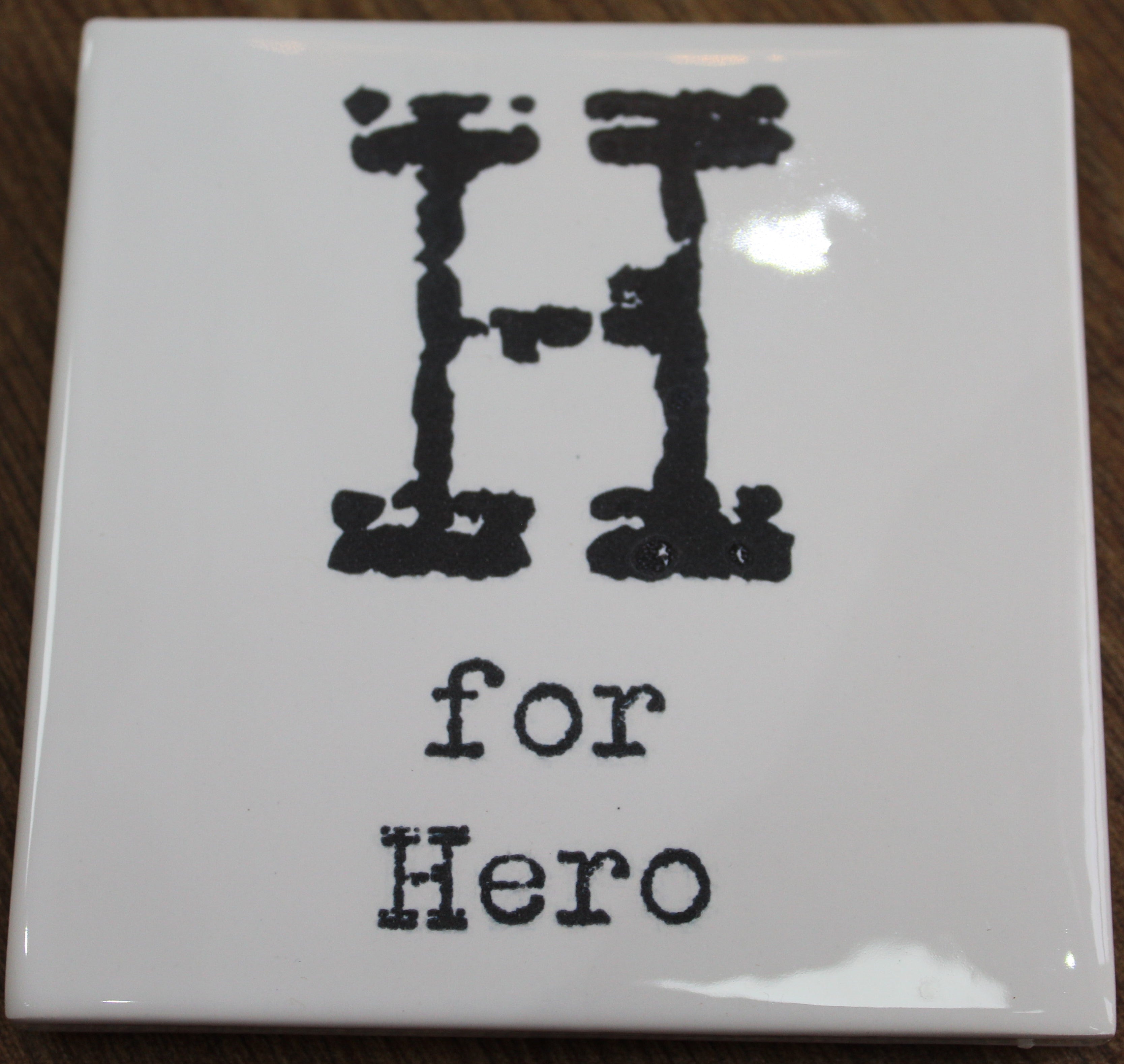 Letter Ceramic Coasters - H For.....