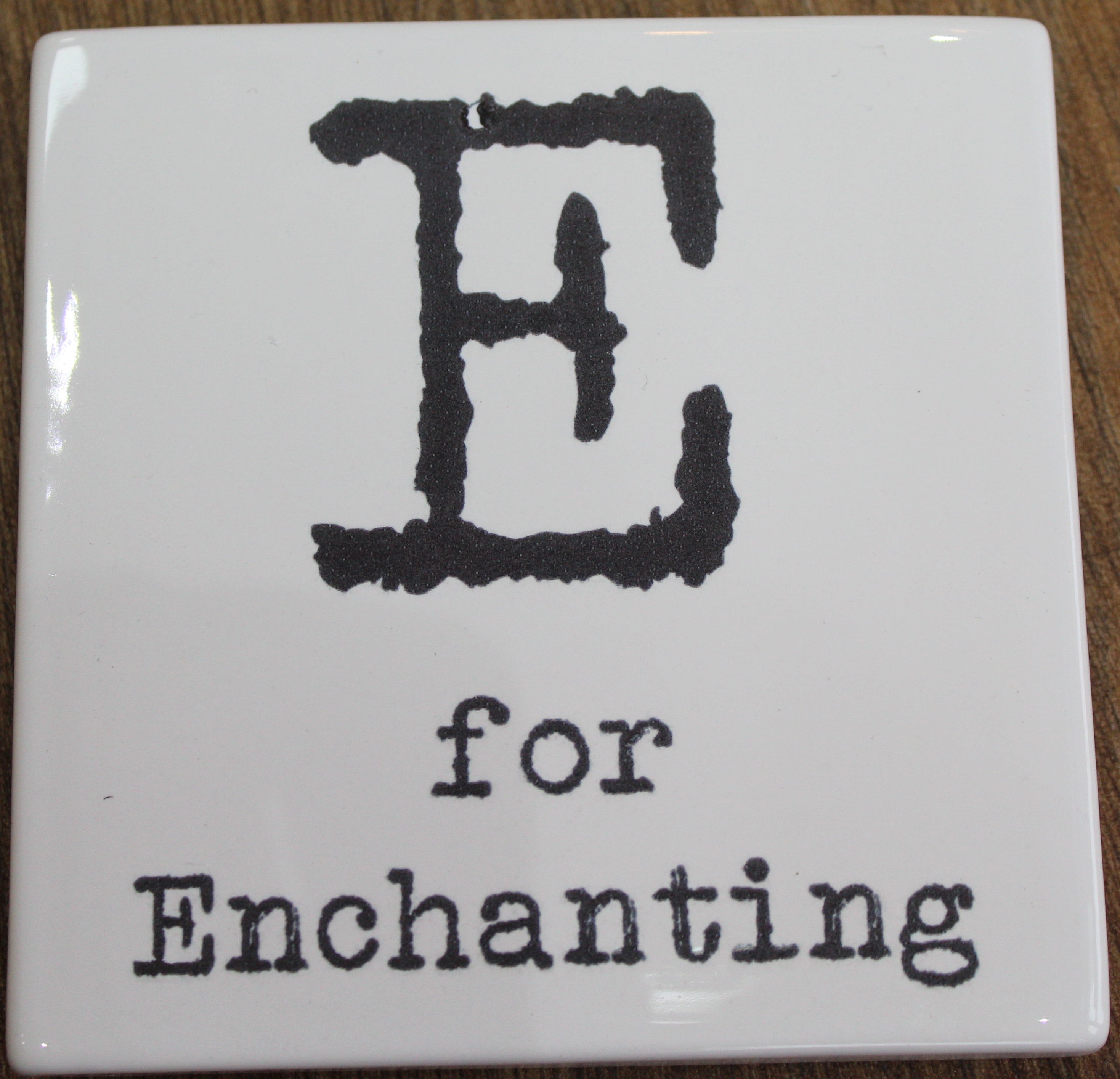Letter Ceramic Coasters - E For...