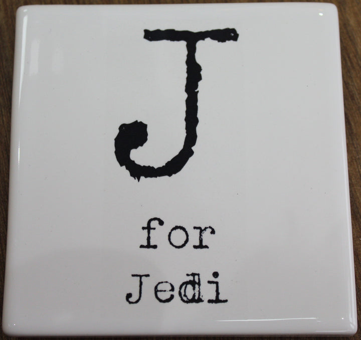 Letter Ceramic Coasters - J For...