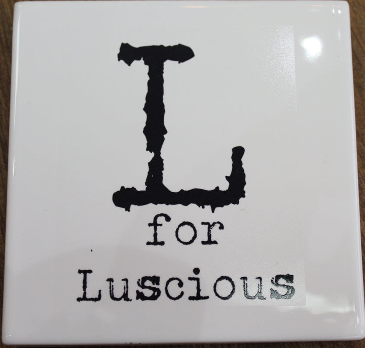 Letter Ceramic Coasters - L For...