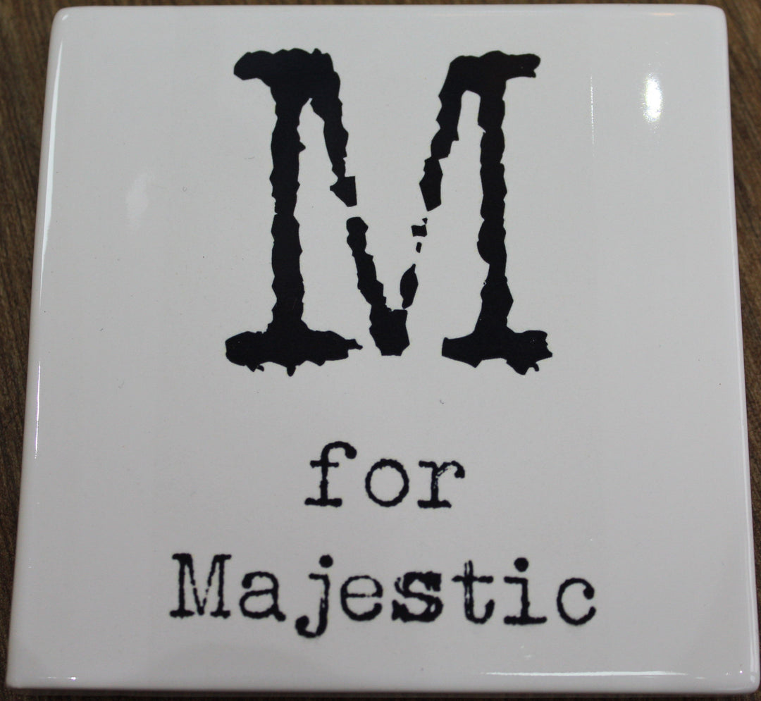 Letter Ceramic Coasters - M For...