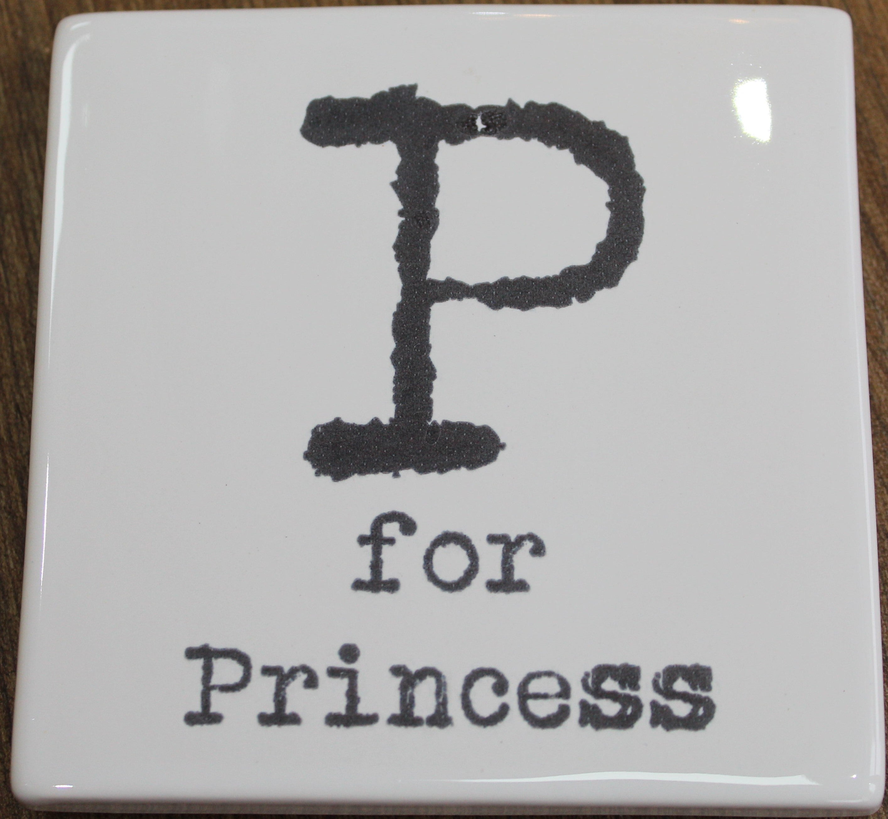 Letter Ceramic Coasters - P For...