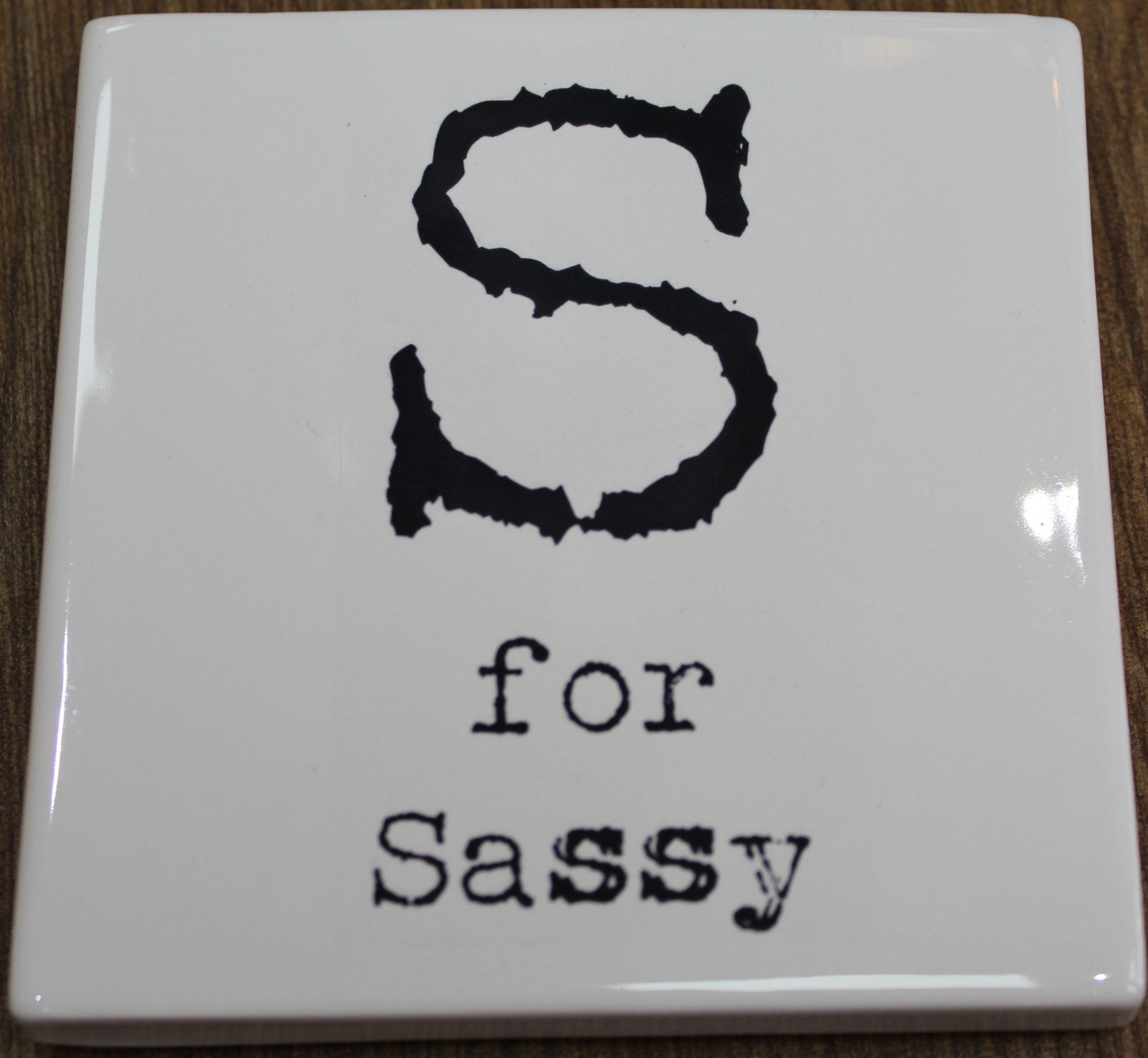 Letter Ceramic Coasters - S For...