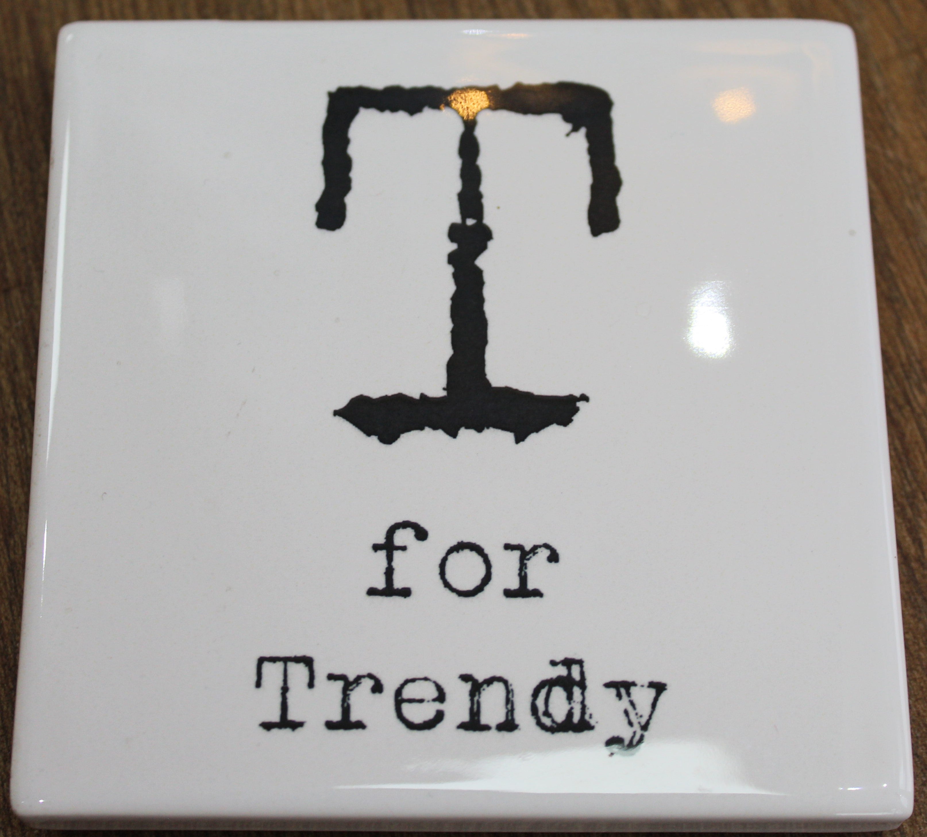 Letter Ceramic Coasters - T For...