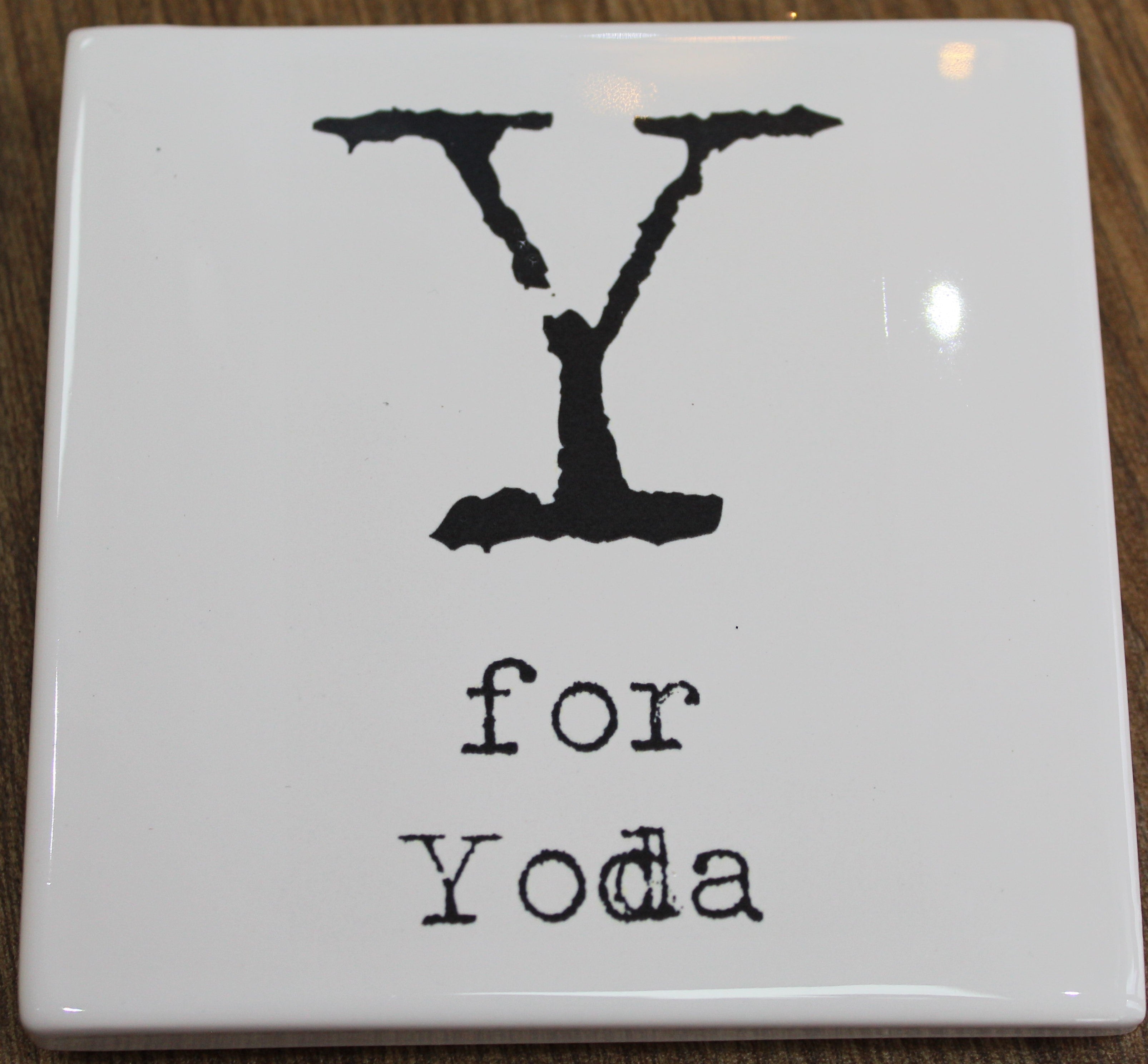 Letter Ceramic Coasters - Y For...