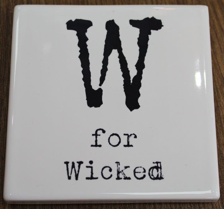 Letter Ceramic Coasters - W For...