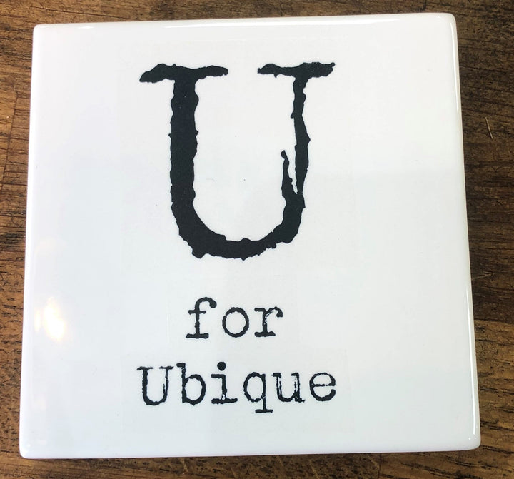 Letter Ceramic Coasters - U For...