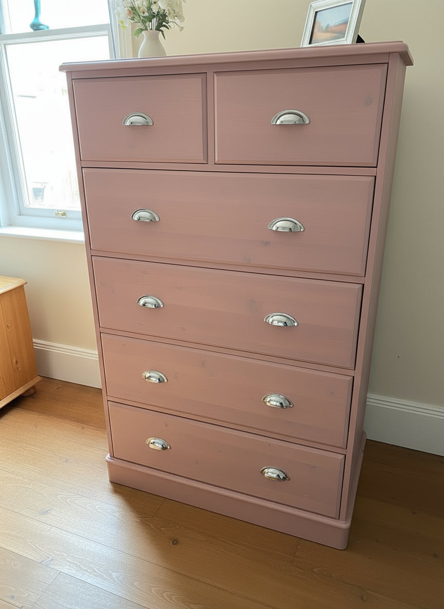 Tall Pine Chest of Drawers (waiting on your choice of colour)
